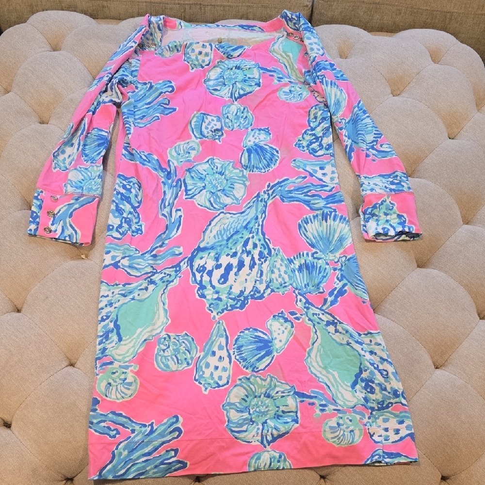 Lilly Pulitzer Pink and Blue Patterned Garment